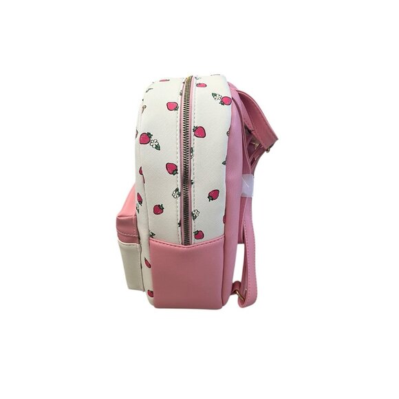 Sanrio Hello Kitty Rilakkuma & Friends Pink Strawberry Mini Backpack - New - Picture 5 of 5